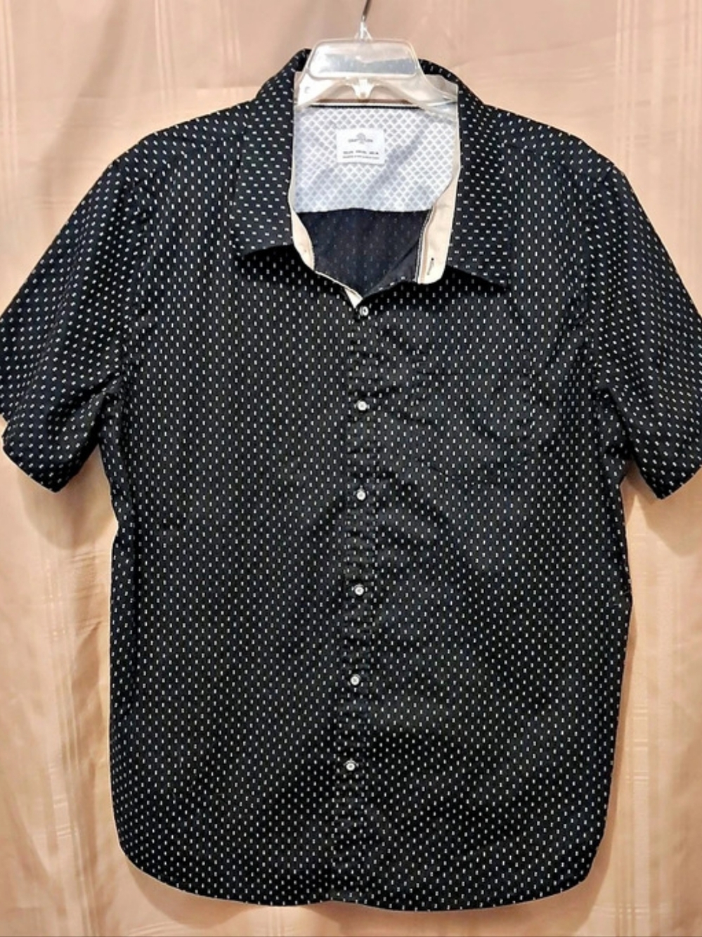 Craft + Flow Caspar Men's Black Geometric Shirt Size 2XL Like New
